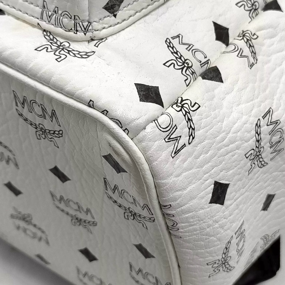 MCM Backpack White PVC - Picture 5 of 8